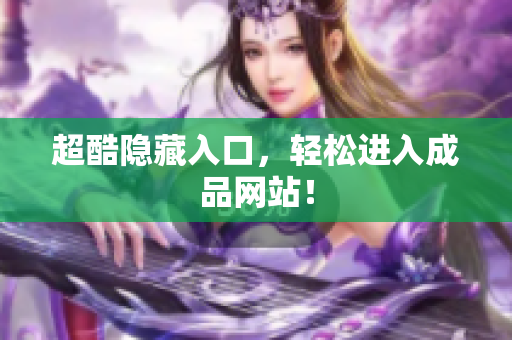 超酷隐藏入口，轻松进入成品网站！