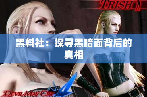 黑料社：探寻黑暗面背后的真相