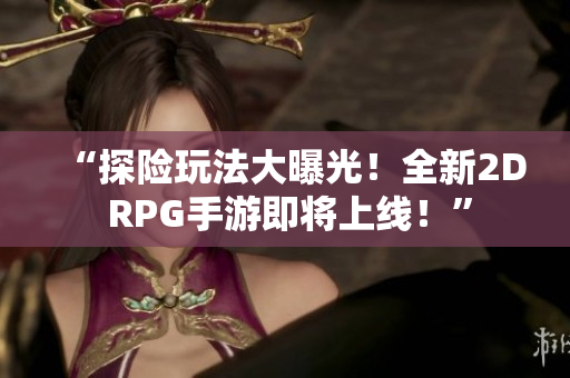 “探险玩法大曝光！全新2D RPG手游即将上线！”