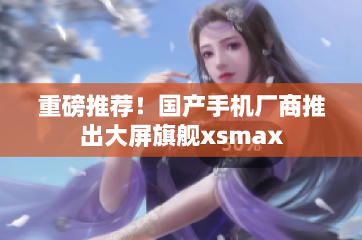 重磅推荐！国产手机厂商推出大屏旗舰xsmax