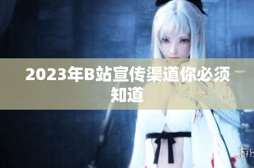 2023年B站宣传渠道你必须知道
