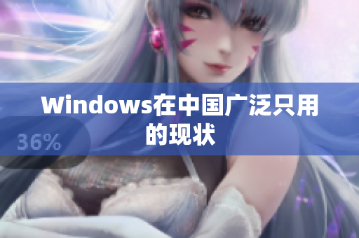 Windows在中国广泛只用的现状