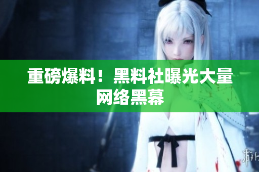 重磅爆料！黑料社曝光大量网络黑幕