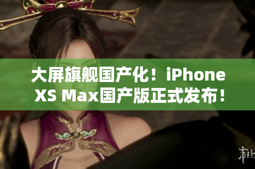 大屏旗舰国产化！iPhone XS Max国产版正式发布！
