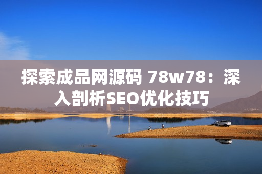 探索成品网源码 78w78：深入剖析SEO优化技巧