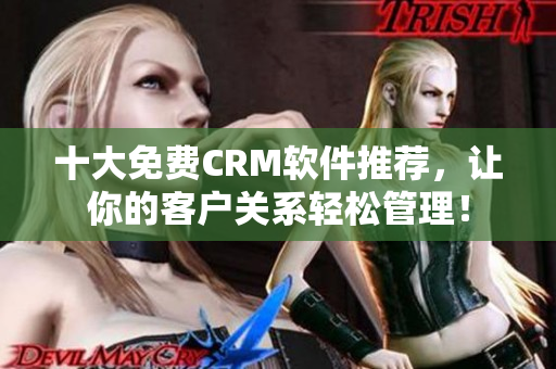 十大免费CRM软件推荐，让你的客户关系轻松管理！