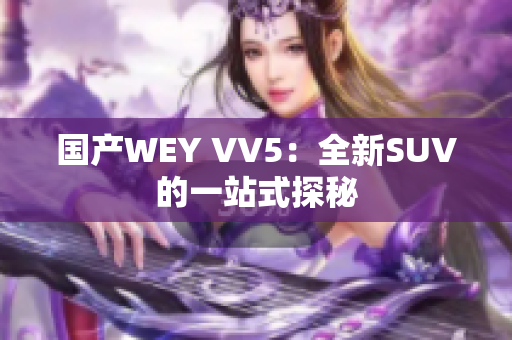 国产WEY VV5：全新SUV的一站式探秘