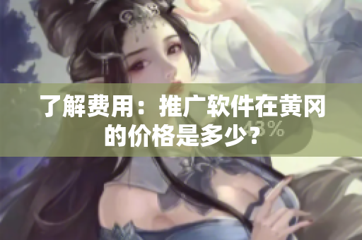 了解费用：推广软件在黄冈的价格是多少？