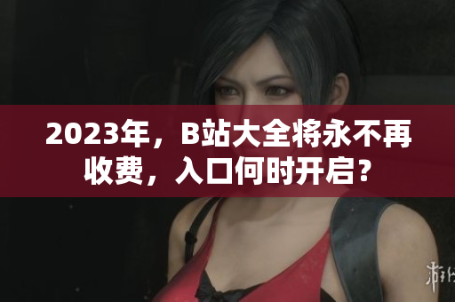 2023年，B站大全将永不再收费，入口何时开启？
