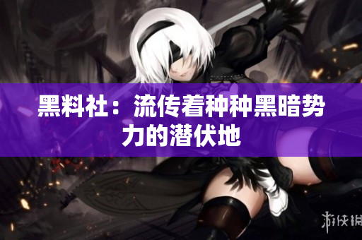 黑料社：流传着种种黑暗势力的潜伏地