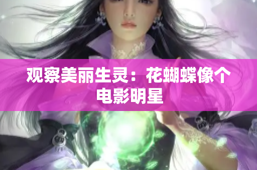 观察美丽生灵：花蝴蝶像个电影明星