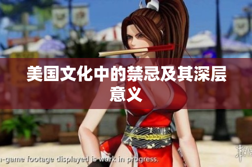 美国文化中的禁忌及其深层意义