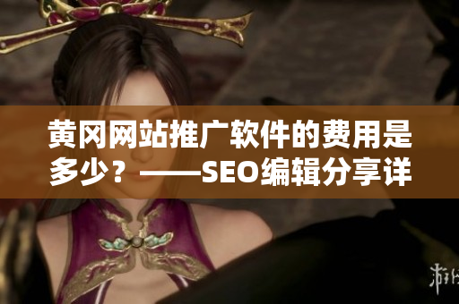 黄冈网站推广软件的费用是多少？——SEO编辑分享详情
