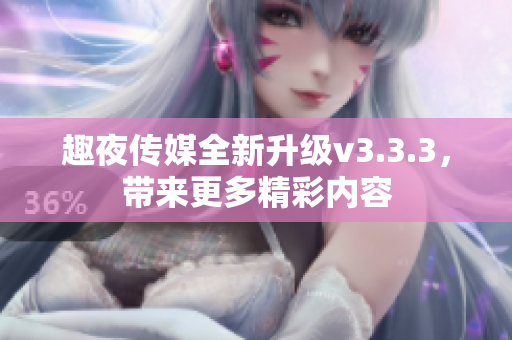 趣夜传媒全新升级v3.3.3，带来更多精彩内容