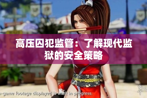 高压囚犯监管：了解现代监狱的安全策略