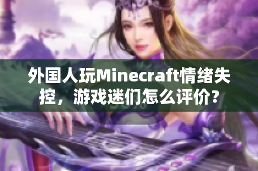 外国人玩Minecraft情绪失控，游戏迷们怎么评价？