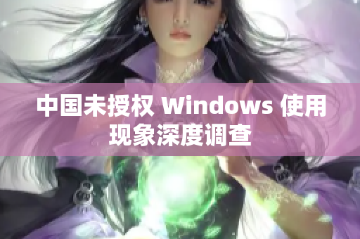 中国未授权 Windows 使用现象深度调查