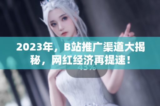 2023年，B站推广渠道大揭秘，网红经济再提速！