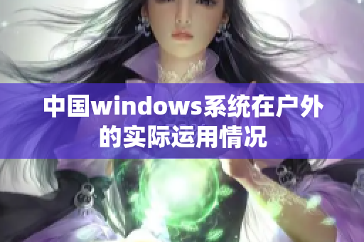 中国windows系统在户外的实际运用情况