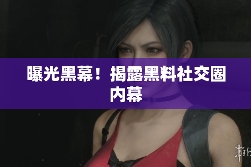 曝光黑幕！揭露黑料社交圈内幕