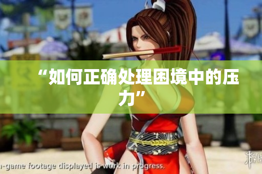 “如何正确处理困境中的压力”