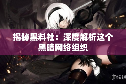 揭秘黑料社：深度解析这个黑暗网络组织