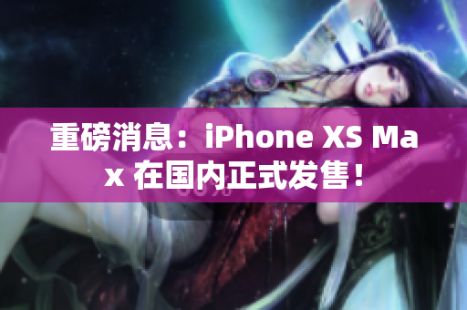 重磅消息：iPhone XS Max 在国内正式发售！