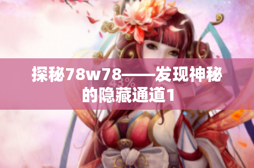 探秘78w78——发现神秘的隐藏通道1