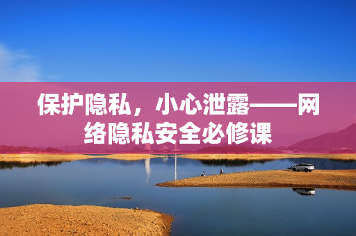 保护隐私，小心泄露——网络隐私安全必修课