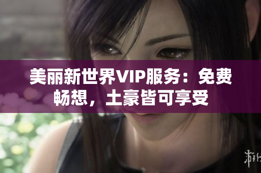 美丽新世界VIP服务：免费畅想，土豪皆可享受