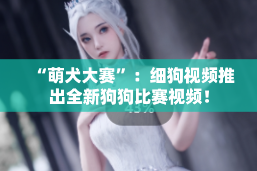 “萌犬大赛”：细狗视频推出全新狗狗比赛视频！